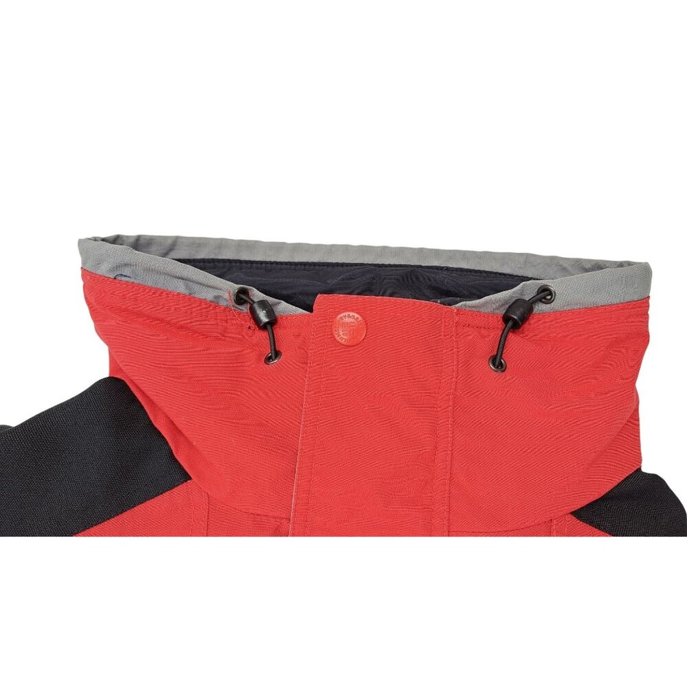 Vintage Columbia Men XL Red Black Gray Jacket Zip Snap Toggle Hem Windbreaker - Picture 6 of 13